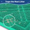 imageSmiry Cat Litter Box Mat 30x17 NonSlip Water Resistant Litter Trapping Mat Easy Clean Less Waste and UrineLocking Cat Carpet for Indoor RedGreen