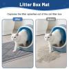 imageSmiry Cat Litter Box Mat 30x17 NonSlip Water Resistant Litter Trapping Mat Easy Clean Less Waste and UrineLocking Cat Carpet for Indoor RedGrey