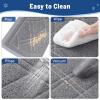 imageSmiry Cat Litter Box Mat 30x17 NonSlip Water Resistant Litter Trapping Mat Easy Clean Less Waste and UrineLocking Cat Carpet for Indoor RedGrey