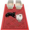 imageSmiry Cat Litter Box Mat 30x17 NonSlip Water Resistant Litter Trapping Mat Easy Clean Less Waste and UrineLocking Cat Carpet for Indoor RedRed
