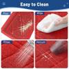 imageSmiry Cat Litter Box Mat 30x17 NonSlip Water Resistant Litter Trapping Mat Easy Clean Less Waste and UrineLocking Cat Carpet for Indoor RedRed