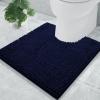 imageSmiry Chenille Bathroom Rugs 30x20 and UShaped Toilet Bath Rugs 20x20 Extra Soft and Absorbent Shaggy Bath Mat Machine Washable NonSlip Plush Carpet Navy Blue