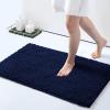 imageSmiry Chenille Bathroom Rugs 30x20 and UShaped Toilet Bath Rugs 20x20 Extra Soft and Absorbent Shaggy Bath Mat Machine Washable NonSlip Plush Carpet Navy Blue