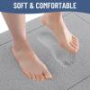 imageSmiry Memory Foam Bath Mat Rug 32x20 Extra Soft Absorbent Bathroom Rugs Quick Dry NonSlip Machine Washable Carpet for Tub Shower Home Decor Accessories GreyGrey