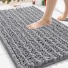 imageSmiry Bathroom Rugs 30x20 and Toilet Lid Cover 175x15 Soft and Absorbent Bath Mat Machine Washable NonSlip Plush Carpet Runner for Tub Shower and Floor Home DecorGrey
