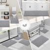 imageSmiry Bathroom Rugs Set 2 Piece30x20 Plus 24x16 and Toilet Lid Cover 175x15 Soft and Absorbent Bath Mat Machine Washable NonSlip Plush Carpet Runner for Tub Shower and Floor Home DecorGrey