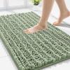imageSmiry Bathroom Rugs Set 3 Piece Extra Soft Absorbent Non Slip Rubber Backing Machine Washable Quick Dry Chenille Bath Rug Set for Tub Shower and Floor 30quot x 20quot47quot x 20quot 24quot x 16quot Sage Green