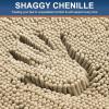 imageSmiry Luxury Chenille Toilet Rugs UShaped 24x20 Soft Absorbent NonSlip Contour Bathroom Rugs for Toilet Machine Washable Contoured Bath Mats Beige