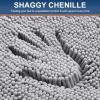imageSmiry Luxury Chenille Toilet Rugs UShaped 24x20 Soft Absorbent NonSlip Contour Bathroom Rugs for Toilet Machine Washable Contoured Bath Mats Light Grey