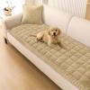 imageSmiry Non Slip Couch Covers for Dogs Fuzzy Pet Couch Covers for 23 Cushion Sofa Pet Friendly Soft Sofa Slipcovers Cushion Furniture Protector Washable Beige 276quot x 59quotKhaki