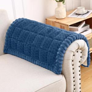 imageSmiry Non Slip Couch Covers for Dogs Fuzzy Pet Couch Covers for 23 Cushion Sofa Pet Friendly Soft Sofa Slipcovers Cushion Furniture Protector Washable Beige 276quot x 59quotNavy Blue