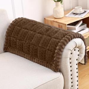 imageSmiry Non Slip Couch Covers for Dogs Fuzzy Pet Couch Covers for 23 Cushion Sofa Pet Friendly Soft Sofa Slipcovers Cushion Furniture Protector Washable Beige 276quot x 59quotBrown