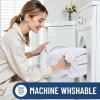 imageSmiry Bathroom Rugs and Mats Set of 5 Non Slip Absorbent Shaggy Bath Rug for Tub Shower and Bath Room 30quotx20quot24quotx16quot30quotx20quot24quotx16quot24quotx20quot White
