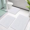 imageSmiry Bathroom Rugs and Mats Set of 5 Non Slip Absorbent Shaggy Bath Rug for Tub Shower and Bath Room 30quotx20quot24quotx16quot30quotx20quot24quotx16quot24quotx20quot White