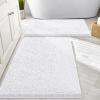 imageSmiry Bathroom Rugs and Mats Set of 5 Non Slip Absorbent Shaggy Bath Rug for Tub Shower and Bath Room 30quotx20quot24quotx16quot30quotx20quot24quotx16quot24quotx20quot White