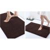 imageSmiry Luxury Chenille Bath Rug Set 2 Piece Extra Soft and Absorbent Shaggy Bathroom Mat Rugs Machine Washable NonSlip Plush Carpet Runner for Tub Shower and Bath Room24x1630quotx20quotBrown