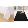 imageSmiry Rectangle Table Cloth 60x84 Inch and Luxury Chenille Bath Rug 24x16Clear and Black