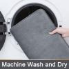 imageSmiry Memory Foam Bath Mat Set 30x20 and 36quotx24quot Dark Grey Super Soft Absorbent Bathroom Rugs Non Slip Bath Rug Runner for Shower Bathroom Floors