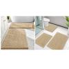 imageSmiry Bathroom Rugs and Mats Set of 5 Non Slip Absorbent Shaggy Bath Rug for Tub Shower and Bath Room 30quotx20quot24quotx16quot30quotx20quot24quotx16quot24quotx20quotBeige
