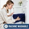 image:imageSmiry Bathroom Rugs Sets 2 Piece30x20 Plus 24x20 and Toilet Lid Cover 175x15 Soft and Absorbent Bath Mat Machine Washable NonSlip Plush Carpet Runner for Tub Shower and Home DecorNavy Blue