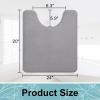 image:imageSmiry Memory Foam Bath Mat 30x20 and 24x20 UShaped Toilet Extra Soft Absorbent Bathroom Rugs Non Slip Bath Rug Runner for Shower Bathroom Floors Dark Grey