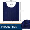 image:imageSmiry Bathroom Rugs U Shaped 24x20 and Toilet Lid Cover 175x15 Soft and Absorbent Bath Mat Machine Washable NonSlip Plush Carpet Runner for Tub Shower and Floor Home DecorNavy Blue