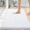 image:imageSmiry Bathroom Rugs and Mats Set 2 Piece Chenille Bath Mat Set Machine Wash Dry Non Slip Absorbent Shaggy Bath Rug for Bath Room Shower and Tub 30 x 20175 x 15 White