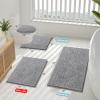 image:imageSmiry Bathroom Rugs and Mats Set of 4 Non Slip Absorbent Shaggy Bath Rug for Tub Shower and Bath Room 30 x 2047x2024x1624x20 Grey
