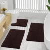 image:imageSmiry Chenille Bathroom Rugs 36x24 and UShaped Toilet Bath Rugs 20x20 Extra Soft and Absorbent Shaggy Bath Mat Machine Washable NonSlip Plush Carpet Brown