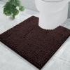 image:imageSmiry Chenille Bathroom Rugs 36x24 and UShaped Toilet Bath Rugs 20x20 Extra Soft and Absorbent Shaggy Bath Mat Machine Washable NonSlip Plush Carpet Brown