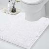 image:imageSmiry Chenille Bathroom Rugs 36x2430x20 and UShaped Toilet Bath Rugs 24x20 Extra Soft and Absorbent Shaggy Bath Mat Machine Washable NonSlip Plush Carpet White