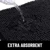 image:imageSmiry Dog Door Mat for Muddy Paws Absorbent Dirt Trapper Non Slip Quick Dry Washable Chenille Mat for Mud Dogs Entry Rug for Indoor and Outdoor 30x20 Inches Dark Grey and WhiteBlack and White