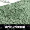 image:imageSmiry Dog Door Mat for Muddy Paws Absorbent Dirt Trapper Non Slip Quick Dry Washable Chenille Mat for Mud Dogs Entry Rug for Indoor and Outdoor 30x20 Inches Dark Grey and WhiteOlive Green and White