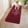 image:imageSmiry Dog Door Mat for Muddy Paws Absorbent Dirt Trapper Non Slip Quick Dry Washable Chenille Mat for Mud Dogs Entry Rug for Indoor and Outdoor 30x20 Inches Dark Grey and WhiteBurgundy and White