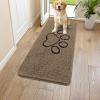 image:imageSmiry Dog Door Mat for Muddy Paws Absorbent Dirt Trapper Non Slip Quick Dry Washable Chenille Mat for Mud Dogs Entry Rug for Indoor and Outdoor 30x20 Inches Dark Grey and WhiteCamel and Black