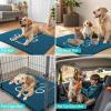 image:imageSmiry Dog Door Mat for Muddy Paws Absorbent Dirt Trapper Non Slip Quick Dry Washable Chenille Mat for Mud Dogs Entry Rug for Indoor and Outdoor 30x20 Inches Dark Grey and WhiteAtlantic Blue and White