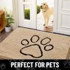 image:imageSmiry Dog Door Mat for Muddy Paws Absorbent Dirt Trapper Non Slip Quick Dry Washable Chenille Mat for Mud Dogs Entry Rug for Indoor and Outdoor 30x20 Inches Dark Grey and WhiteBeige and Black
