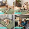image:imageSmiry Dog Door Mat for Muddy Paws Absorbent Dirt Trapper Non Slip Quick Dry Washable Chenille Mat for Mud Dogs Entry Rug for Indoor and Outdoor 30x20 Inches Dark Grey and WhiteSage Green and Black