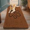 image:imageSmiry Dog Door Mat for Muddy Paws Absorbent Dirt Trapper Non Slip Quick Dry Washable Chenille Mat for Mud Dogs Entry Rug for Indoor and Outdoor 30x20 Inches Dark Grey and WhiteOchre and Black