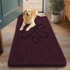 image:imageSmiry Dog Door Mat for Muddy Paws Absorbent Dirt Trapper Non Slip Quick Dry Washable Chenille Mat for Mud Dogs Entry Rug for Indoor and Outdoor 30x20 Inches Dark Grey and WhiteRusset and Black