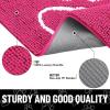 image:imageSmiry Dog Door Mat for Muddy Paws Absorbent Dirt Trapper Non Slip Quick Dry Washable Chenille Mat for Mud Dogs Entry Rug for Indoor and Outdoor 30x20 Inches Dark Grey and WhiteHot Pink and White