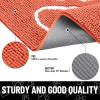 image:imageSmiry Dog Door Mat for Muddy Paws Absorbent Dirt Trapper Non Slip Quick Dry Washable Chenille Mat for Mud Dogs Entry Rug for Indoor and Outdoor 30x20 Inches Dark Grey and WhiteCoral and White