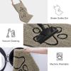 image:imageSmiry Dog Door Mat for Muddy Paws Absorbent Dirt Trapper Non Slip Quick Dry Washable Chenille Mat for Mud Dogs Entry Rug for Indoor and Outdoor 30x20 Inches Dark Grey and WhiteWarm Taupe and Black