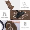 image:imageSmiry Dog Door Mat for Muddy Paws Absorbent Dirt Trapper Non Slip Quick Dry Washable Chenille Mat for Mud Dogs Entry Rug for Indoor and Outdoor 30x20 Inches Dark Grey and WhiteCoffee and White