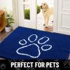 image:imageSmiry Dog Door Mat for Muddy Paws Absorbent Dirt Trapper Non Slip Quick Dry Washable Chenille Mat for Mud Dogs Entry Rug for Indoor and Outdoor 30x20 Inches Dark Grey and WhiteRoyal Blue and White