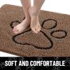 image:imageSmiry Dog Door Mat for Muddy Paws Absorbent Dirt Trapper Non Slip Quick Dry Washable Chenille Mat for Mud Dogs Entry Rug for Indoor and Outdoor 30x20 Inches Dark Grey and WhiteCoffee and Black
