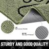 image:imageSmiry Dog Door Mat for Muddy Paws Absorbent Dirt Trapper Non Slip Quick Dry Washable Chenille Mat for Mud Dogs Entry Rug for Indoor and Outdoor 30x20 Inches Dark Grey and WhiteSage Green and Black