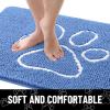 image:imageSmiry Dog Door Mat for Muddy Paws Absorbent Dirt Trapper Non Slip Quick Dry Washable Chenille Mat for Mud Dogs Entry Rug for Indoor and Outdoor 30x20 Inches Dark Grey and WhiteCornflower Blue