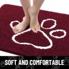 image:imageSmiry Dog Door Mat for Muddy Paws Absorbent Dirt Trapper Non Slip Quick Dry Washable Chenille Mat for Mud Dogs Entry Rug for Indoor and Outdoor 30x20 Inches Dark Grey and WhiteBurgundy and White