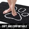 image:imageSmiry Dog Door Mat for Muddy Paws Absorbent Dirt Trapper Non Slip Quick Dry Washable Chenille Mat for Mud Dogs Entry Rug for Indoor and Outdoor 30x20 Inches Dark Grey and WhiteBlack and White
